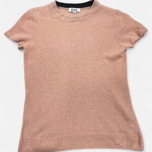 525 Women's X-Small Pink Cashmere Sweater Short Sleeve Crew Neck Size XS